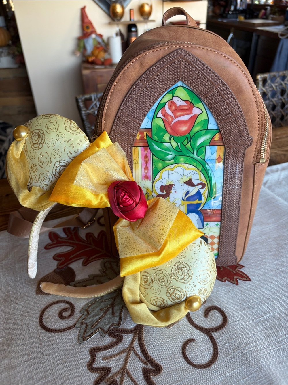 Beauty and The Beast Danielle Nicole backpack w/ ears